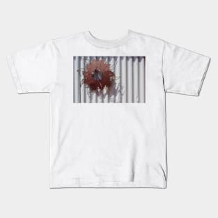 Corrugated Iron and Metal leaves by Avril Thomas Kids T-Shirt